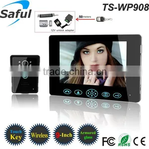 Upgraded 9 '' TFT-LCD Villa Wireless Memory Video Door Phone With Remote Control Unlocking by Long Distance More Than 50meters thumbnail-1