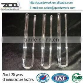 U Tube With Conical Connection Quartz Chemistry Laboratory Apparatus thumbnail-1