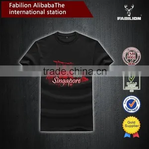 Black Round Collar Personality Cotton T-shirt for Boys Fashion t Shirt thumbnail-2