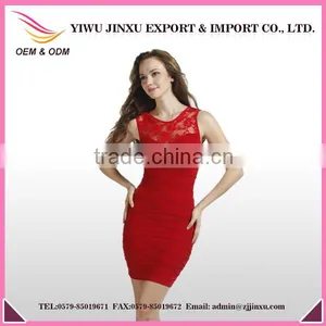 New Arrival Women Sleeveless Long Wedding Party Dress With Lace thumbnail-1
