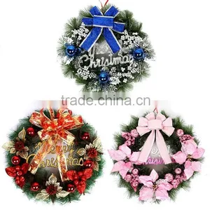 Christmas Wreath With Flower,hot Sale Artificial Christmas Wreaths,plastic Christmas Wreaths for Decoration thumbnail-4
