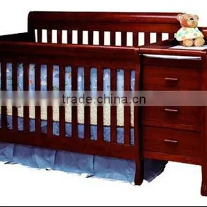 XN-LINK-B04 Wooden Foldable Baby Cot thumbnail-1