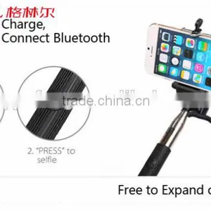 Extendable Handheld Audio Cable Control Selfie Stick Monopod For IPhone 6, 6plus Samsung thumbnail-4