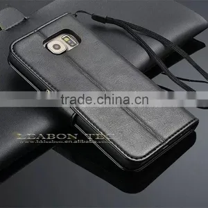 Wallet Leather Case for Samsung Galaxy s6 Edge Cover Case thumbnail-4