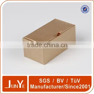 Gold and Black Cufflink Wine Paper Package Box With Handle thumbnail-6