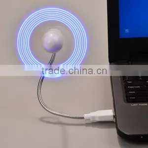 Creative Mini Flexible LED Display Clock Mini Usb Fan With Switch SV025967 thumbnail-4