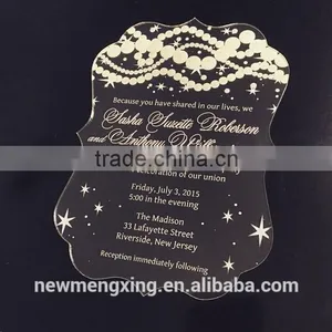 Customized Clear Exquisite Acrylic Wedding Invitation thumbnail-1