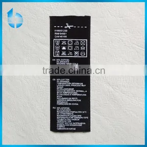 Wool Coat Black Satin Ribbon Tape Printed Washing Care Label thumbnail-1