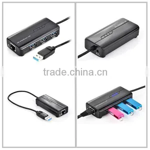 USB 3.0 Combo-Giga Ethernet 3 Ports USB 3.0 Hub thumbnail-3
