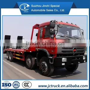ChuFeng 8X4 Flat Plate Transport Truck/ Flatbed Container Transport Trailer thumbnail-1