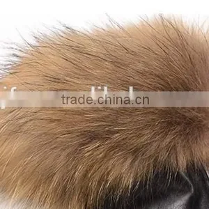 Women's Lambskin Leather Gloves With Plush Raccoon Fur Trim Super Warm thumbnail-5