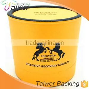 Fancy Paper White Paperboard Extravagant Round Box for Horse Oil thumbnail-5
