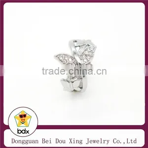 2015 Shiny and Sparkling Heart Sharp Rhinestone Stainless Steel Rings thumbnail-2