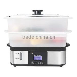 2 Layer Home 800W Stainless Steel Electric Food Steamer XJ-10107 thumbnail-1
