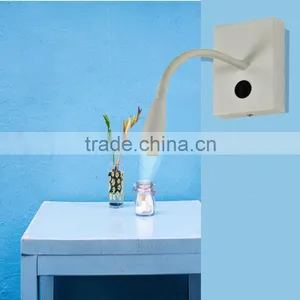 White Painted Gooseneck Hotel Bedside Led Reading Light,Hotel Bedside Led Reading Light,Bedside Led Reading Light WL1078 thumbnail-3