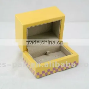 Yellow Wooden Cufflink Box thumbnail-1
