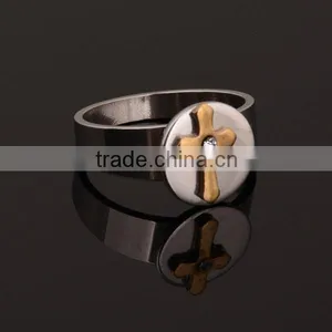 Stainless Steel Cross Ring thumbnail-1