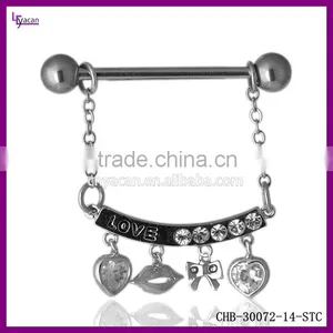 Unique Dangle And Logo Desings Nipple Clip Jewelry thumbnail-1