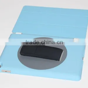 Factory Outlet Patent Item 360 Rotation Handheld PC Back Case PU Smart Front Flip Cover for IPad Air 2 thumbnail-4