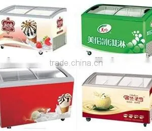 Best Seller Curved Sliding Glass Door Chest Freezer thumbnail-1
