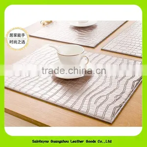 Luxury PU Leather Non-slip Placemat Crocodile Coasters 16019 thumbnail-6