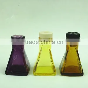 50ml Colored Glass Pyramid Aroma Diffuser Perfume Bottles thumbnail-1