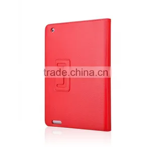 Multicolored Genuine Pu Leather Book Style Folding Stand Cover for IPad Table Case for IPad 4 / 3/ 2 thumbnail-4