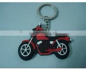 Motorcycle Shape PVC Keychain,Silicone Key Holder,Rubber Key Chain thumbnail-1