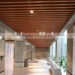 Pop Ceiling Powder Coated Aluminum Wood Tube Panel thumbnail-1