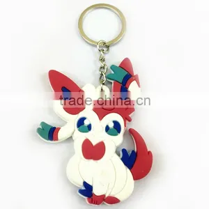 Wholesale Keychain Customer Animation Shaped PVC Key Ring thumbnail-5