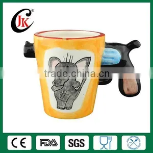 Wholesale Creative Porcelain Embossed 3d Mug thumbnail-1