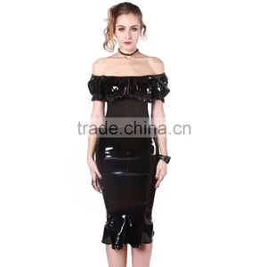 2016 New Style Europe PU Leather Package Hip Pvc Slim Skirt Women Underwear thumbnail-1