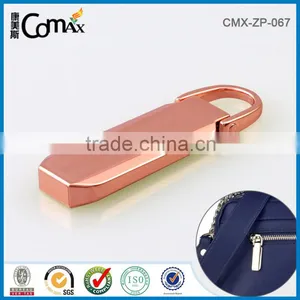 Rose Gold Metal Locking Zipper Slider for Handbag thumbnail-3