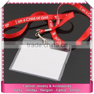 Retractable id Badge Holder With Lanyard, Clear Pvc Waterproof Badge Holders thumbnail-1