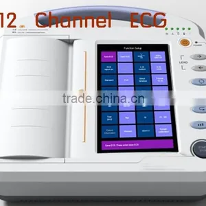Resting 12 Lead Standard 12 Channel Electrocardiograph ECG Machine EKG-1212A Touch Screen 10 Inch thumbnail-1