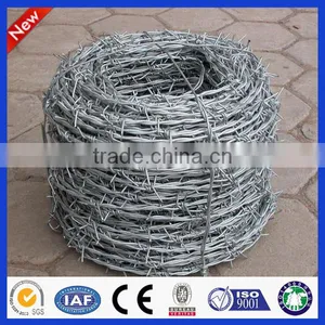 Anping Deming Factory Hot Sales Hot Dipped Galvanized Barbed Wire For Farm Or Pasture Boundary thumbnail-1