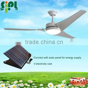 Vent Tool 3 Pcs Blade With Romote Controller 0 Electricity Solar Panel Ceiling Fan thumbnail-1