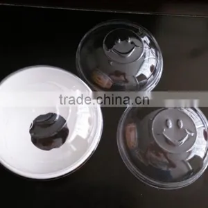 High Transparent BOPS Bowl Lid for Paper Cake Bowl/ Smailing Face Bowl Lids for Cake Box thumbnail-2