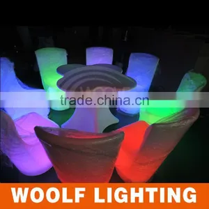 Hotel Restaurant Modern LED Dinner Glowing Chair thumbnail-4