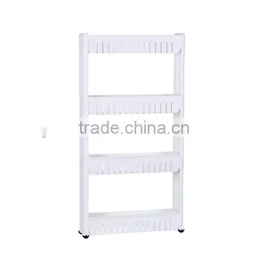 Multi-purpose Removable 4-layer Plastic Bathroom Shelf Crevice Gap Commodity Shelf thumbnail-3