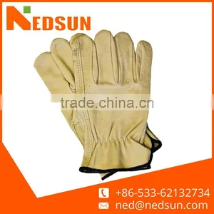 Regular Type Cow Leather Safety Driver Gloves thumbnail-1
