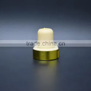 Shiny Gold Aluminum Cap With Synthestic Cork Wholesale Cork Stopper thumbnail-1