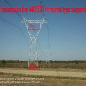 MEGATRO 500KV Transmission Line 4400ZB3 Horizontal Type Suspension Tower thumbnail-1