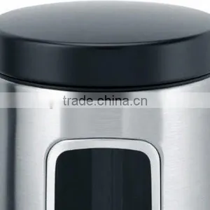 Amazon Top Sale Stainless Steel Highly Polished Tea Coffee Sugar Canisters thumbnail-5