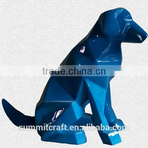 Customized Abstract Origami Fiberglass Dog Statue thumbnail-1