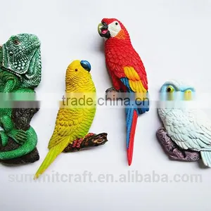 Artificial Polyresin Parrot Lizard Owl Personalized Fridge Magnets thumbnail-3