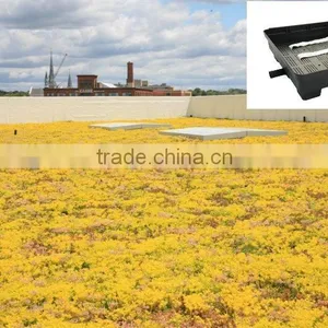 Black Plastic Square Shape Planter Vertical Garden in the Air thumbnail-1