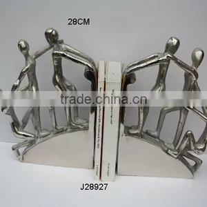 Rough Nickel Finished Book End Made in Cast Aluminium thumbnail-1