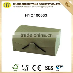 Custom Wooden Birch Veneer Gift Box With Elastic Enclosure thumbnail-1
