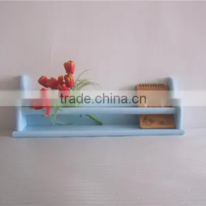 Red Decorative Wall Shelf Wood Nursery Wall Shelf thumbnail-2